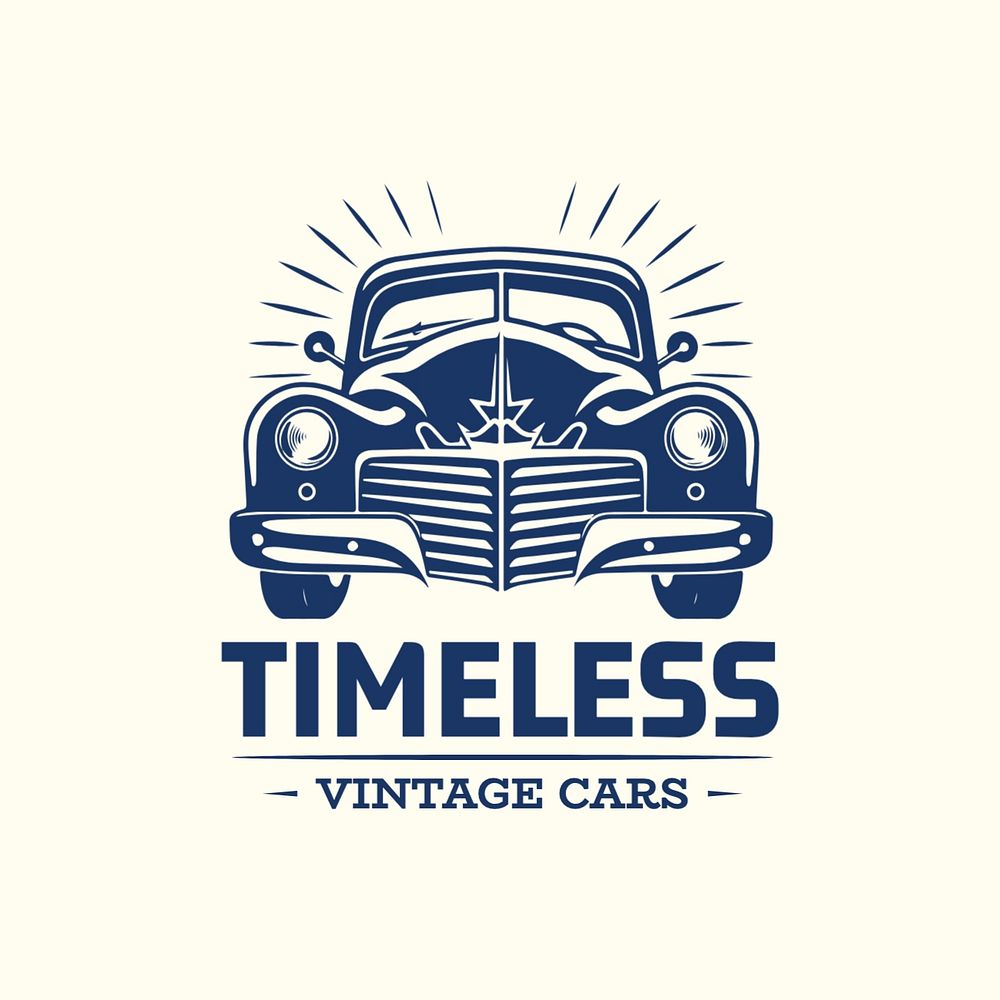 Vintage car logo business logo template