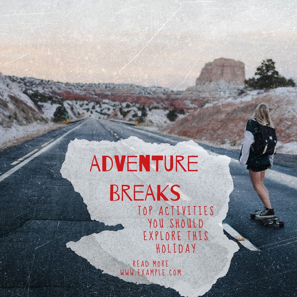 Adventure breaks Instagram post template