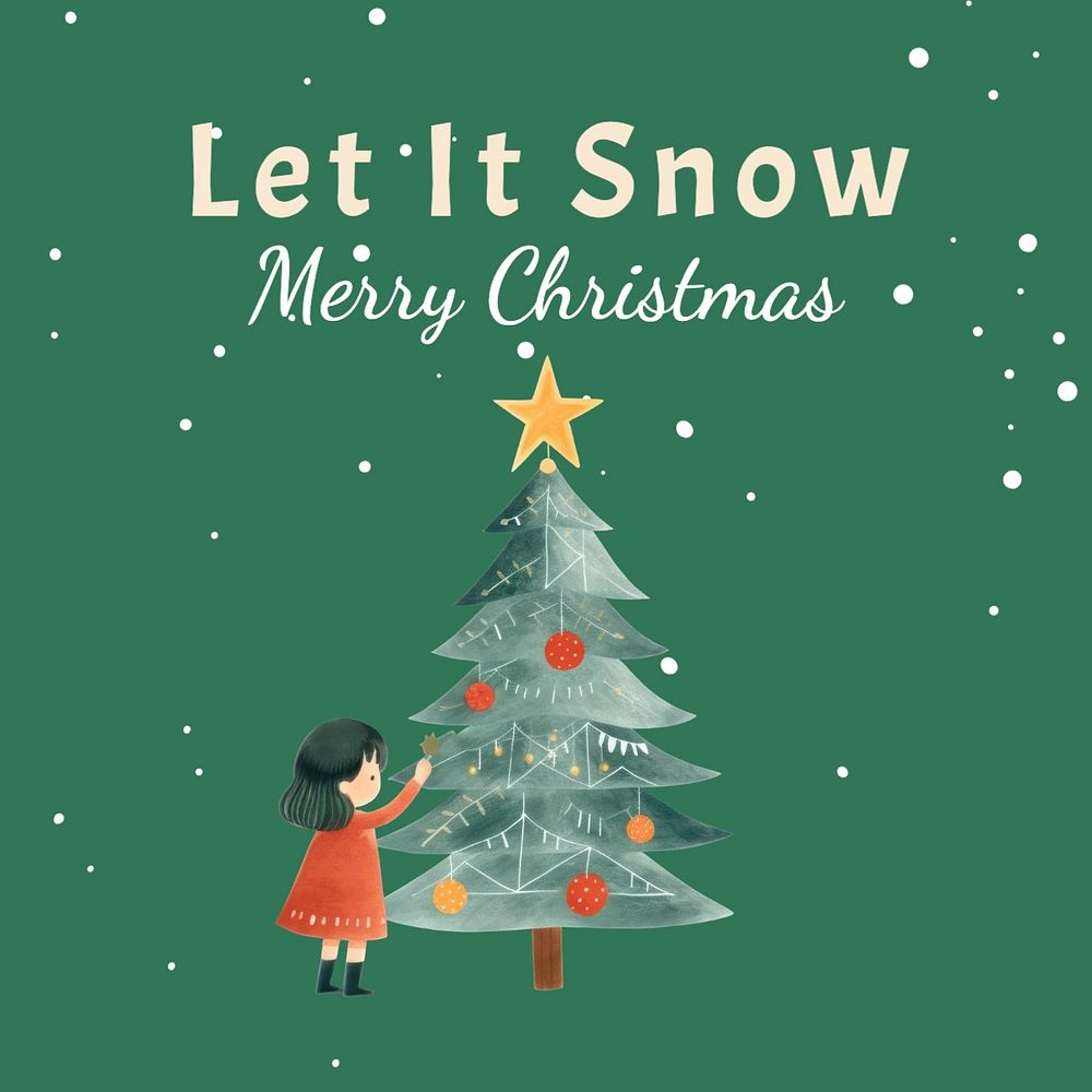 Let it snow Instagram post template