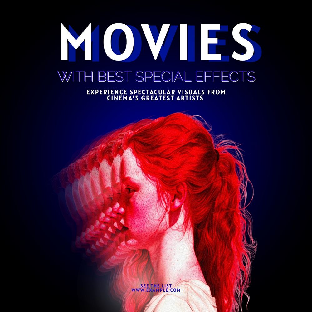 Special effects movies Instagram post template