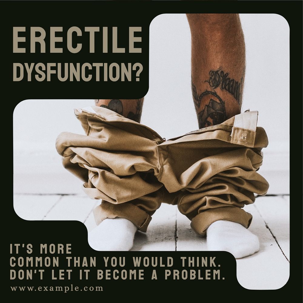 Erectile dysfunction Instagram post template