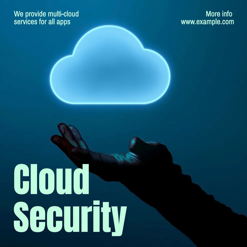 Cloud security Instagram post template