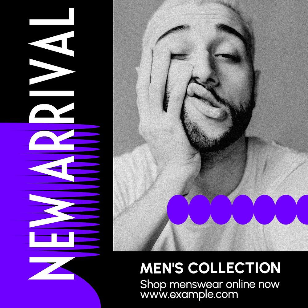 Men's collection Instagram post template