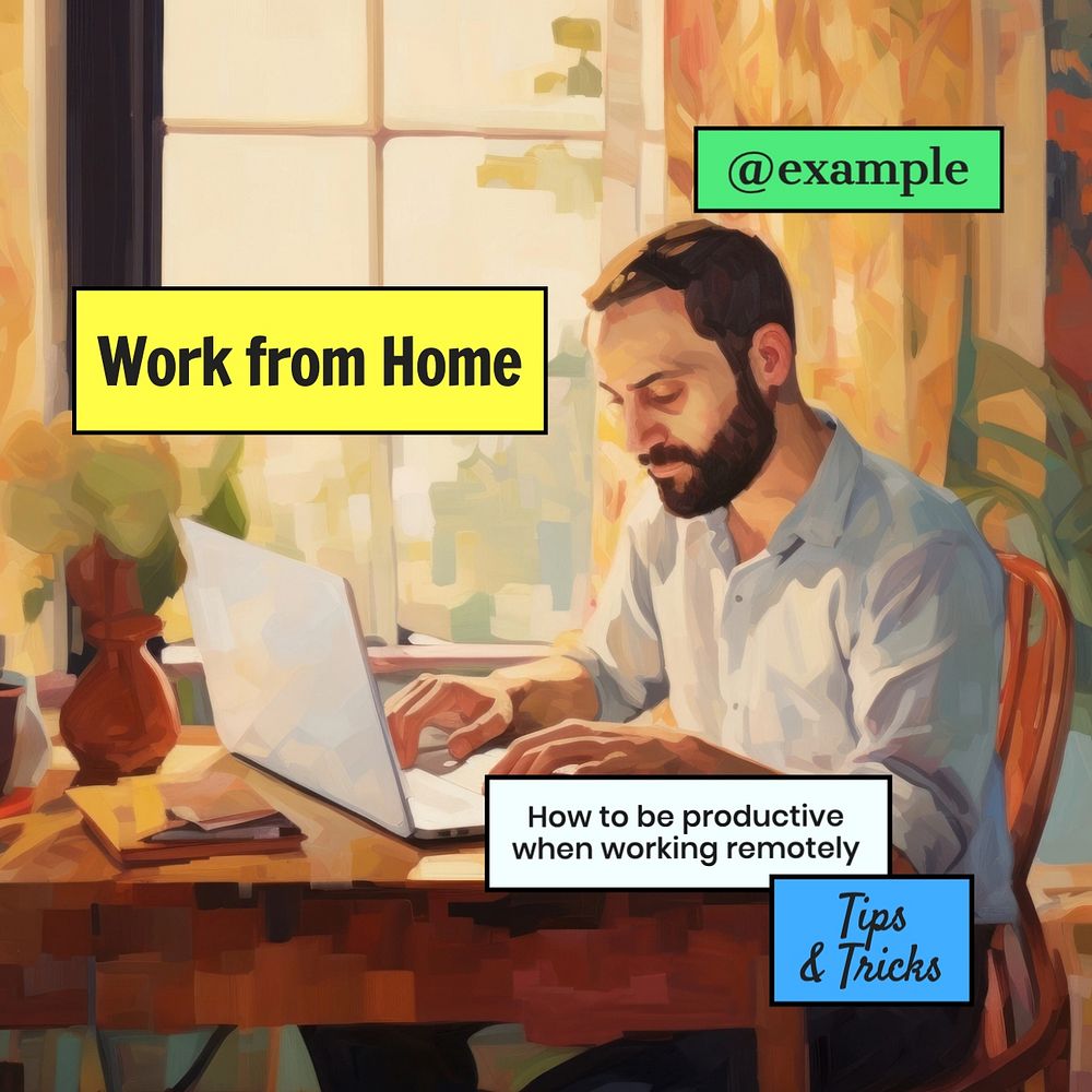 Work from home post template