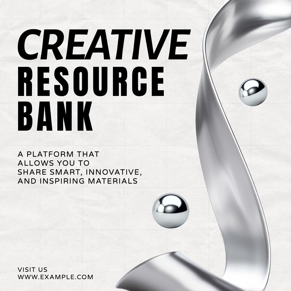 Creative resource bank Instagram post template