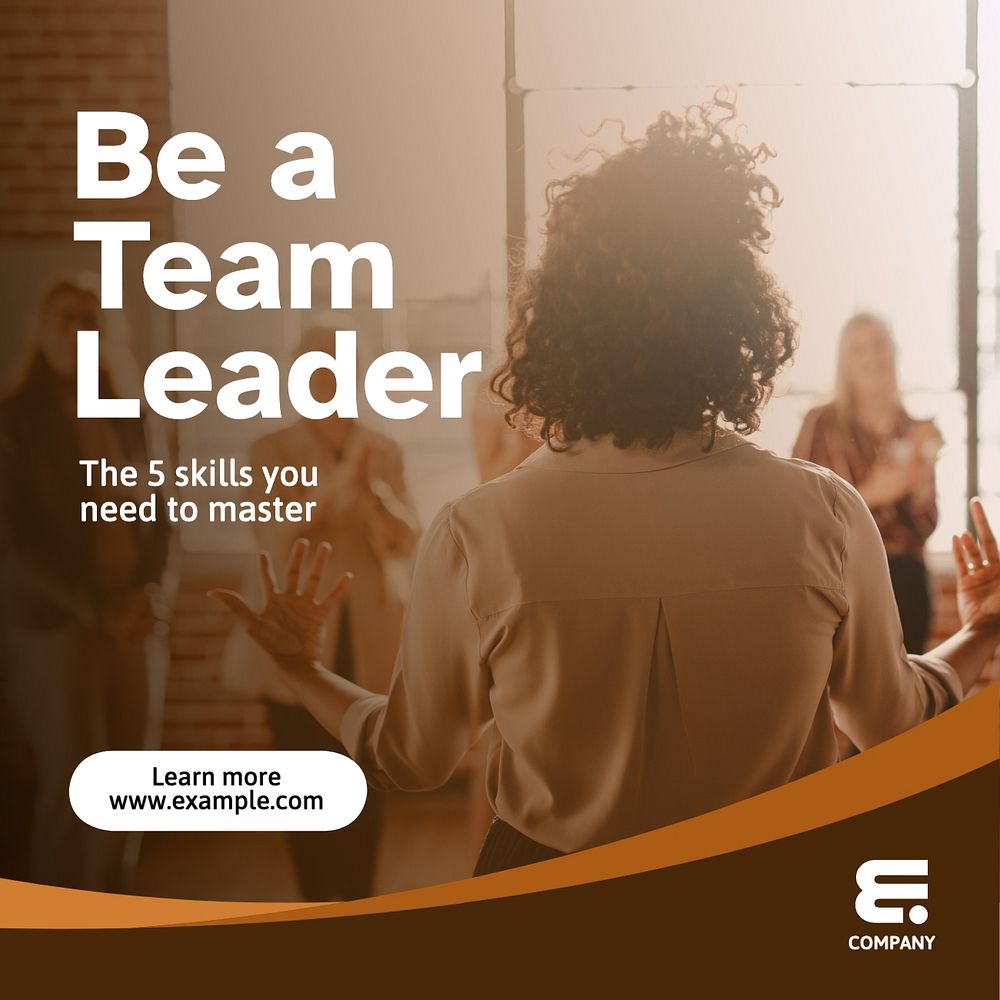 Team leader Instagram post template