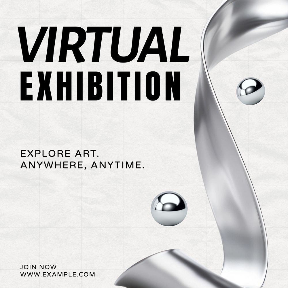 Virtual exhibition Instagram post template