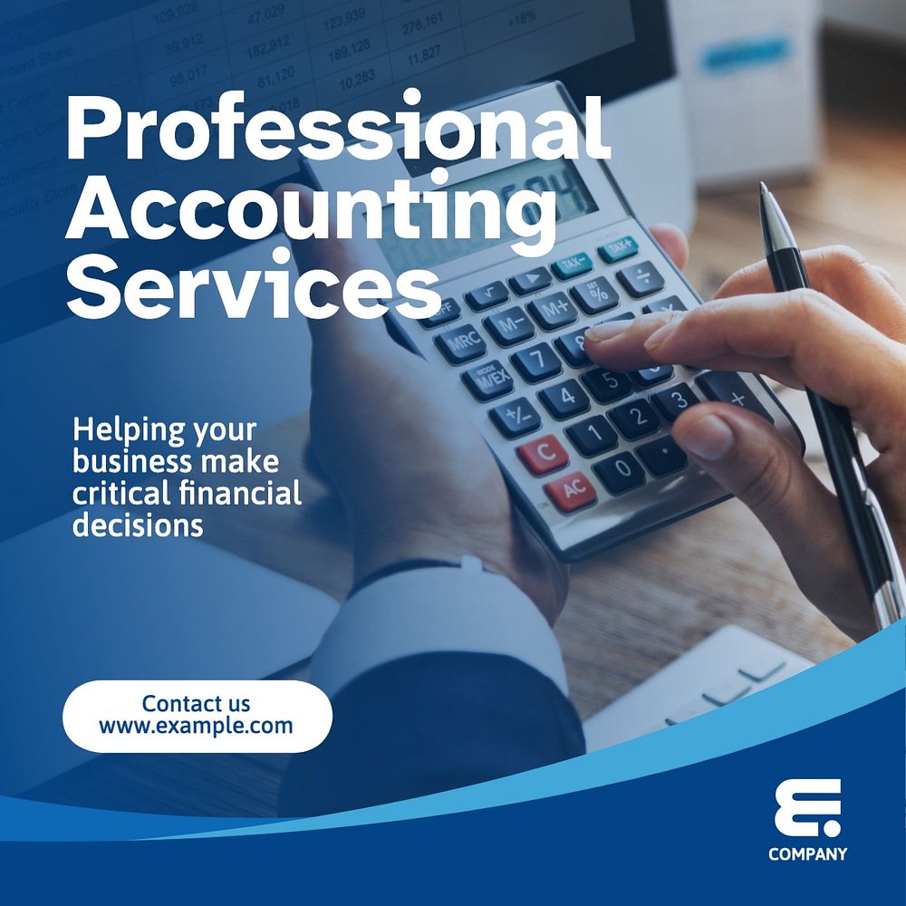 Professional accounting services Instagram post template