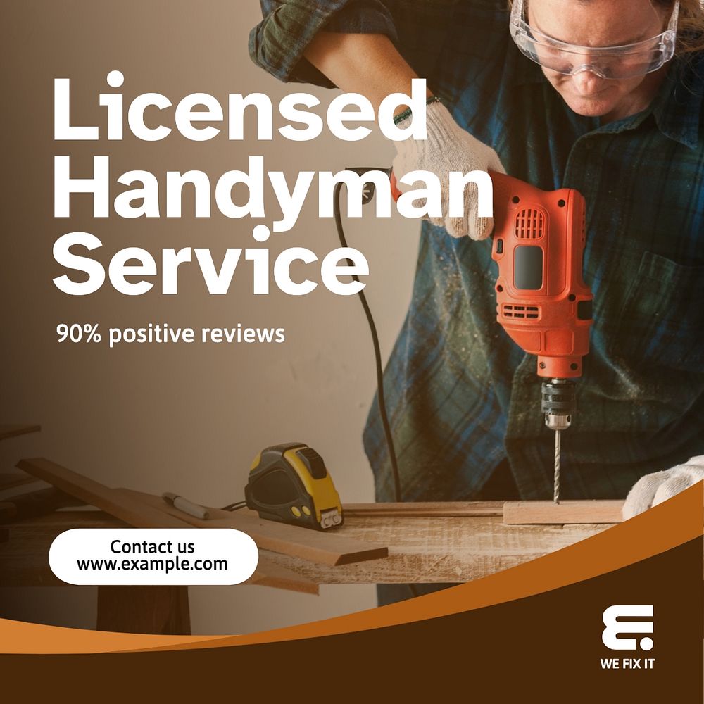 Handyman service Instagram post template