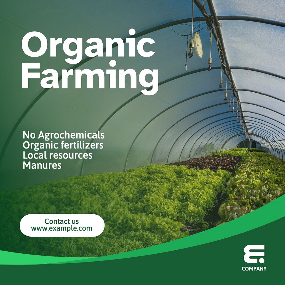 Organic farming Instagram post template