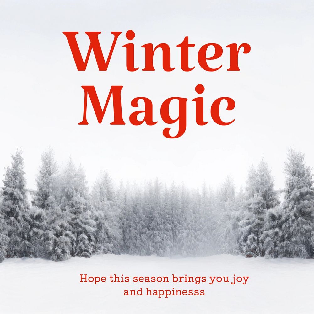 Winter magic Instagram post template