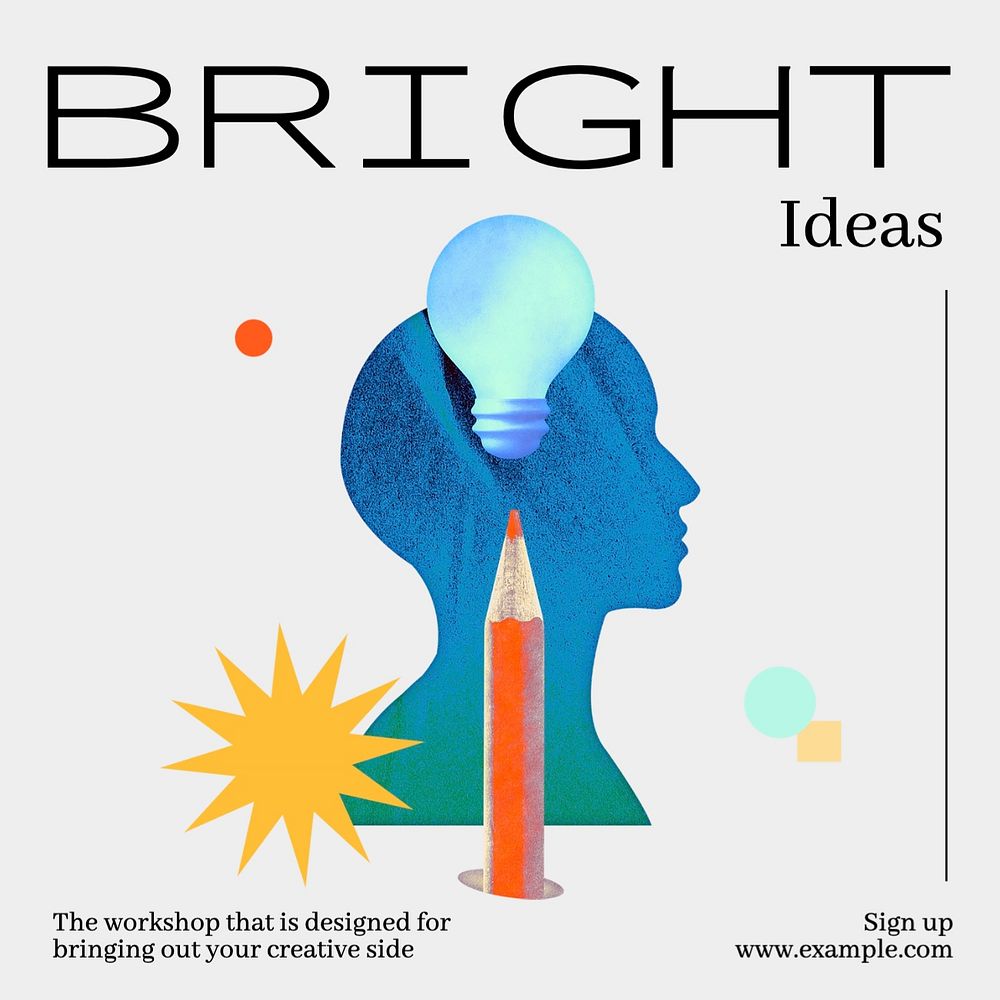 Bright ideas Instagram post template