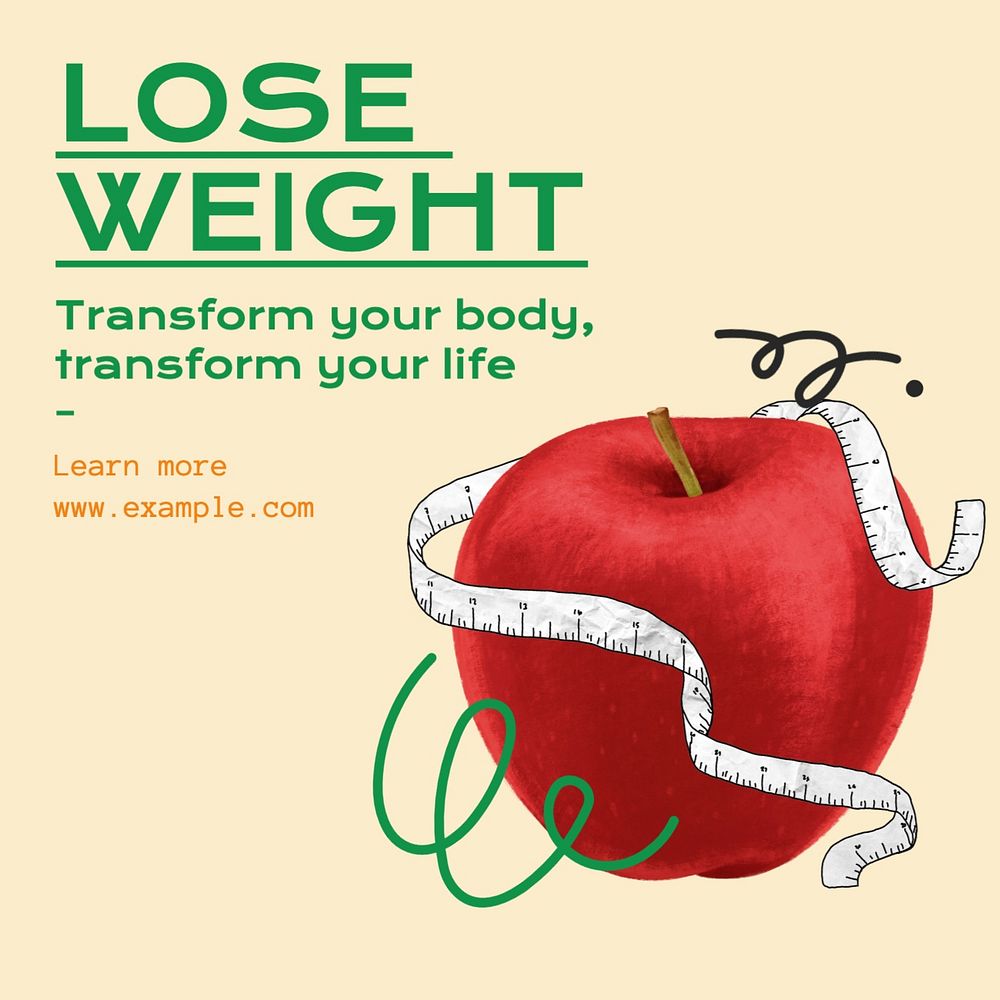 Weight loss Instagram post template