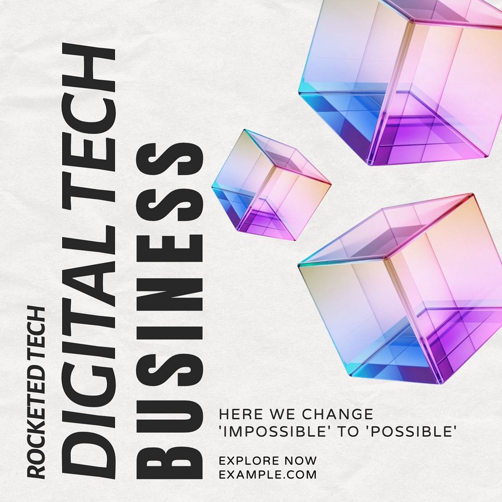 Digital tech business Instagram post template