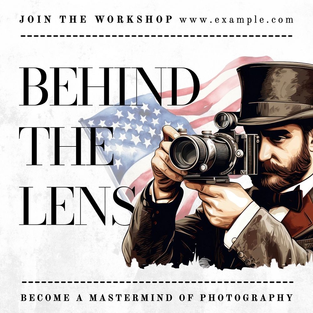 Photography workshop Instagram post template