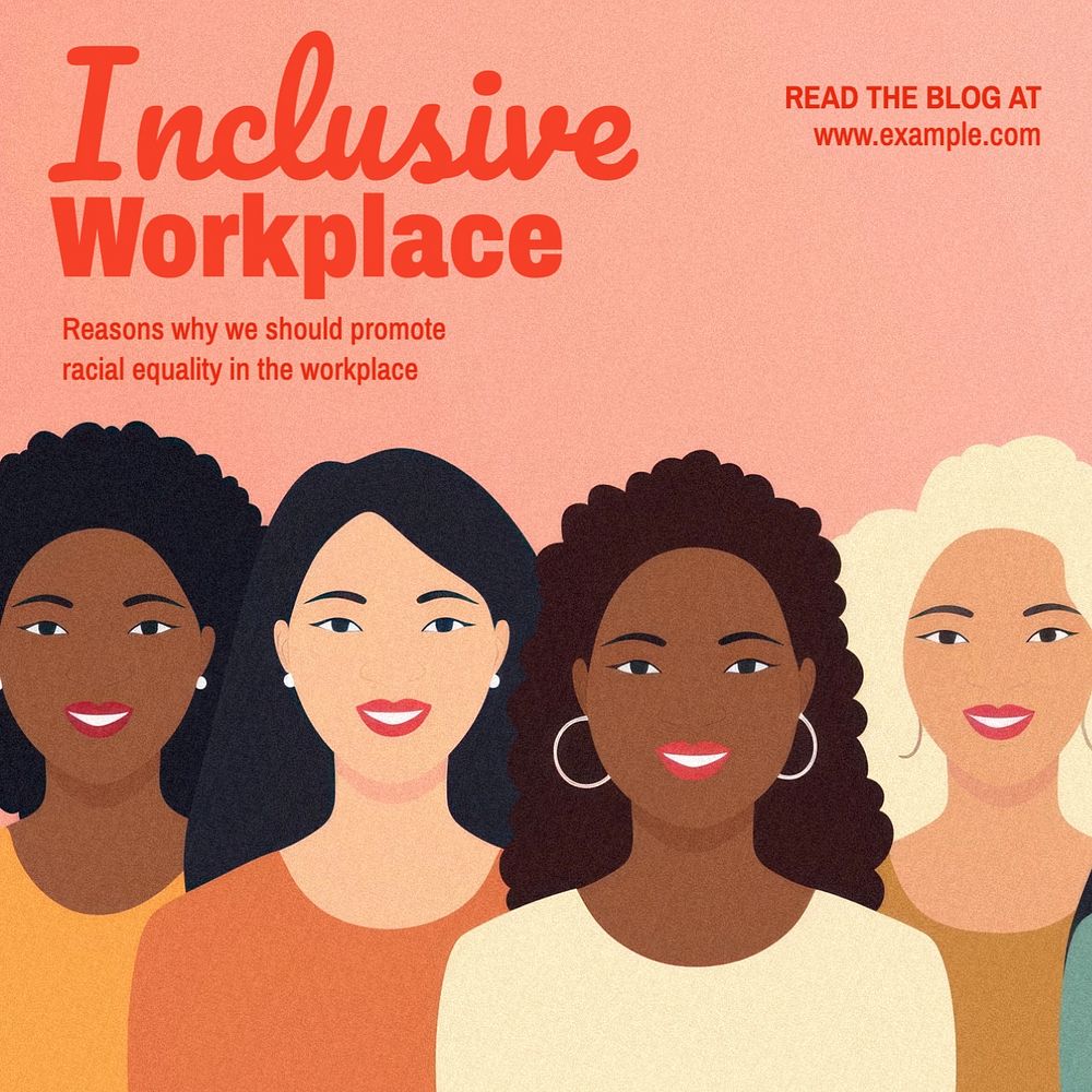 Inclusive workplace Instagram post template