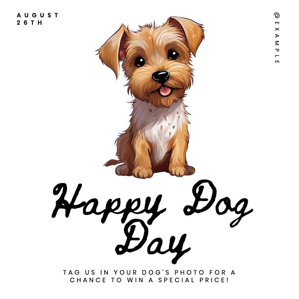 Happy dog day Instagram post template