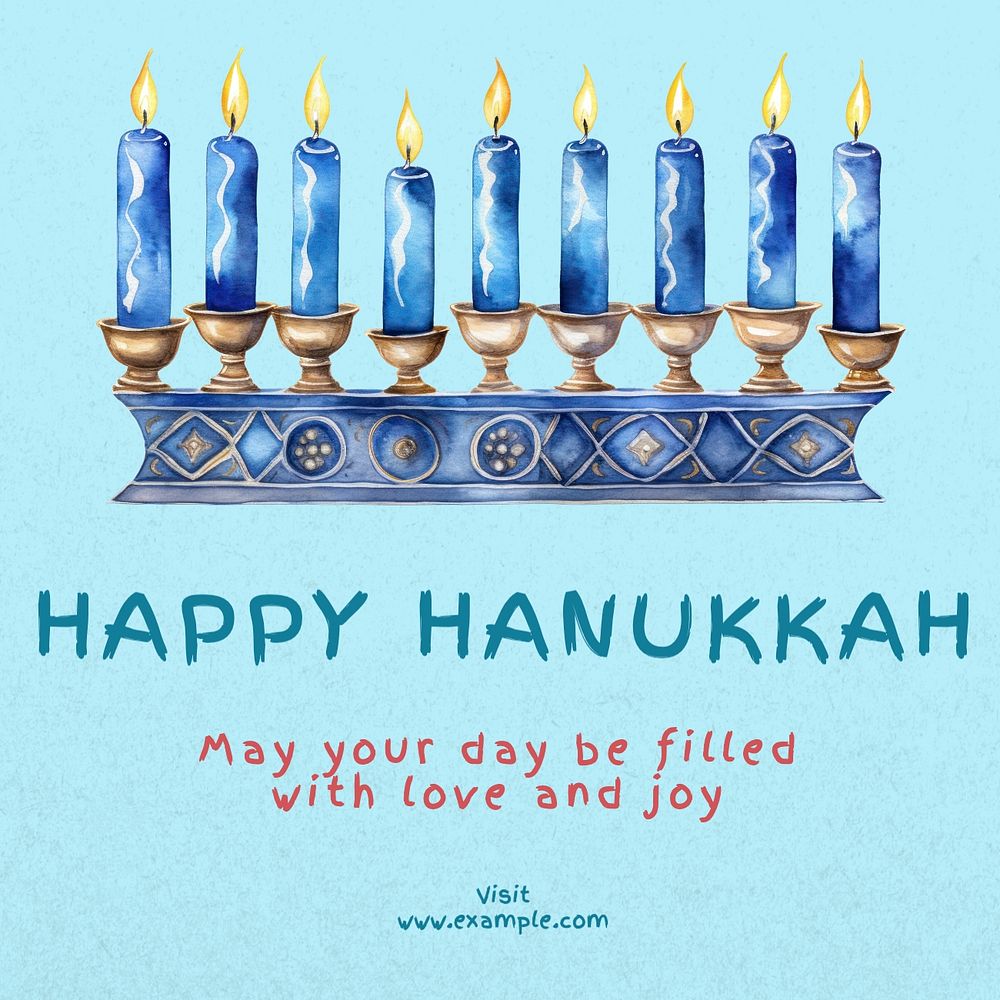 Hanukkah Instagram post template