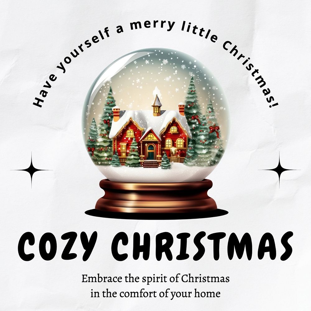 Cozy christmas Instagram post template