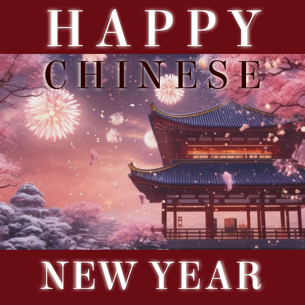 Happy Chinese new year Instagram post template