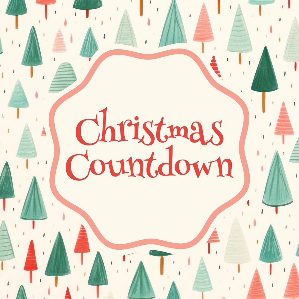 Christmas countdown Instagram post template