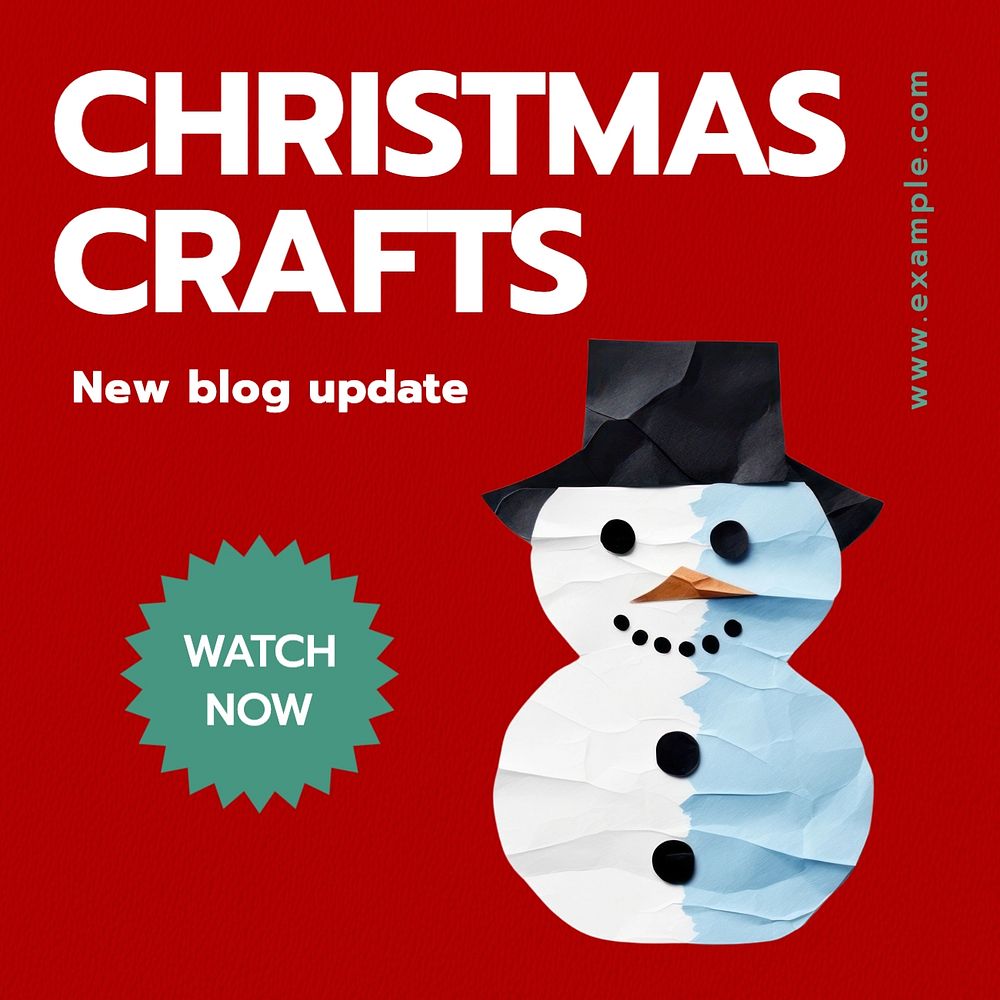 Christmas craft Instagram post template