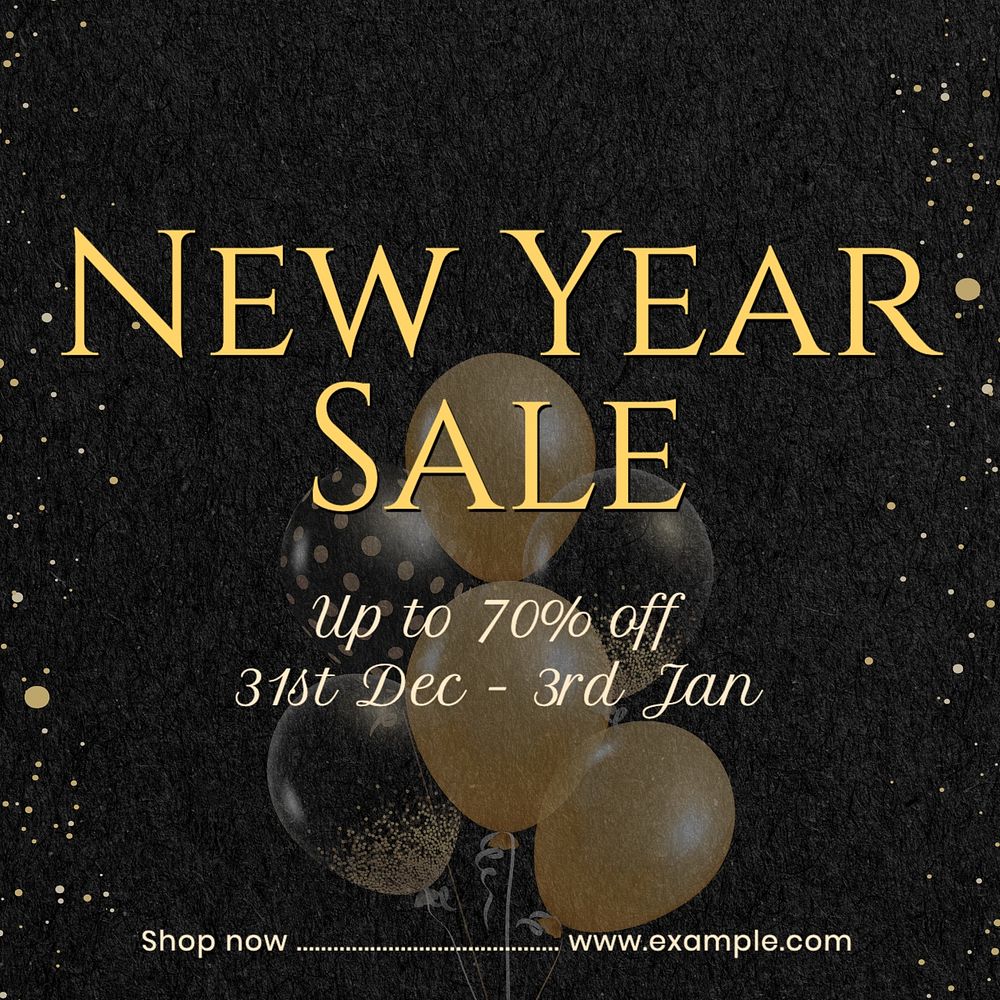 New Year sale Instagram post template