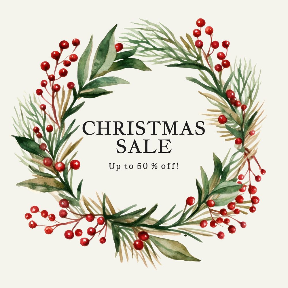 Christmas sale Instagram post template