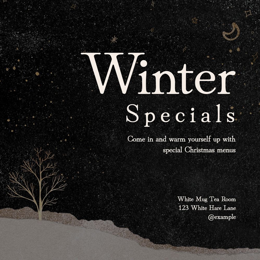 Winter special menu Instagram post template