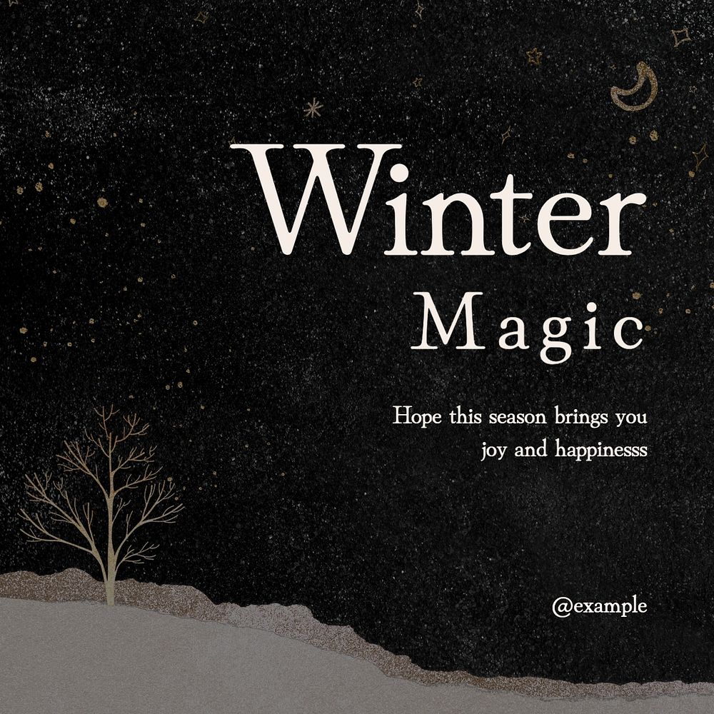 Winter magic Instagram post template