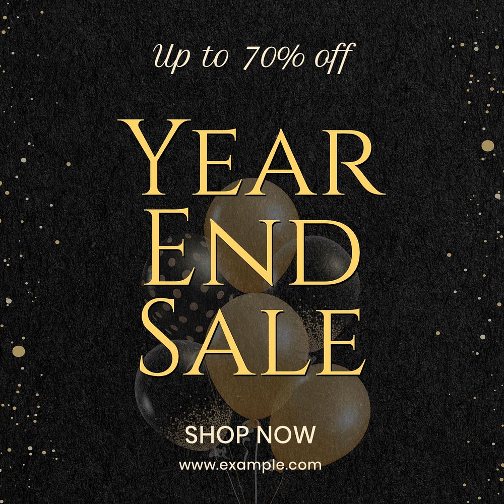 Year end sale Instagram post template