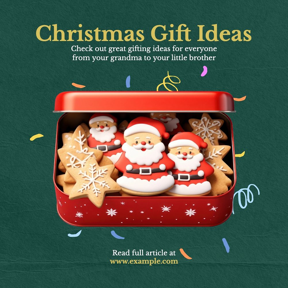 Christmas gift Instagram post template