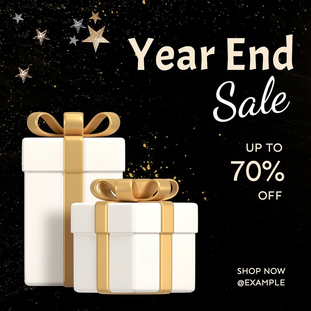 Year end sale Instagram post template