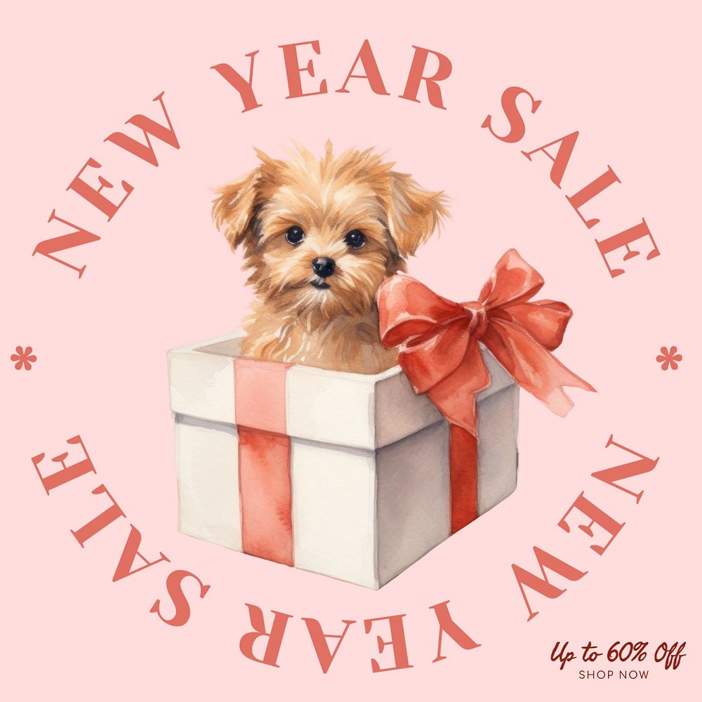 New year sale Instagram post template