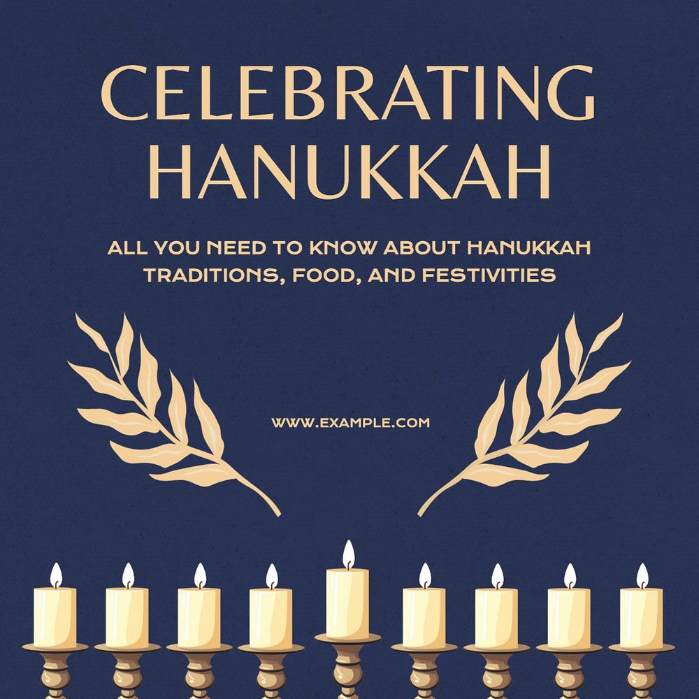 Hanukkah Instagram post template