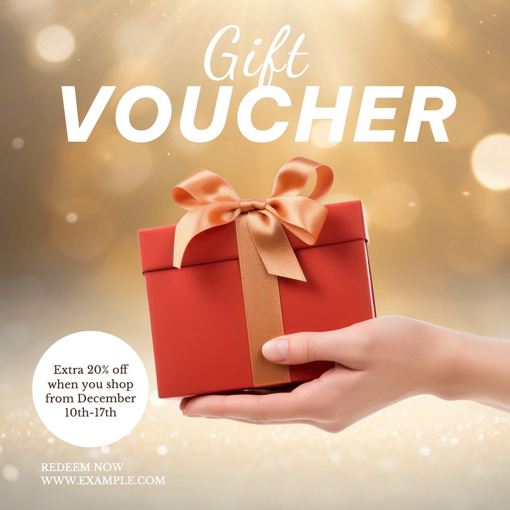 Gift voucher Instagram post template