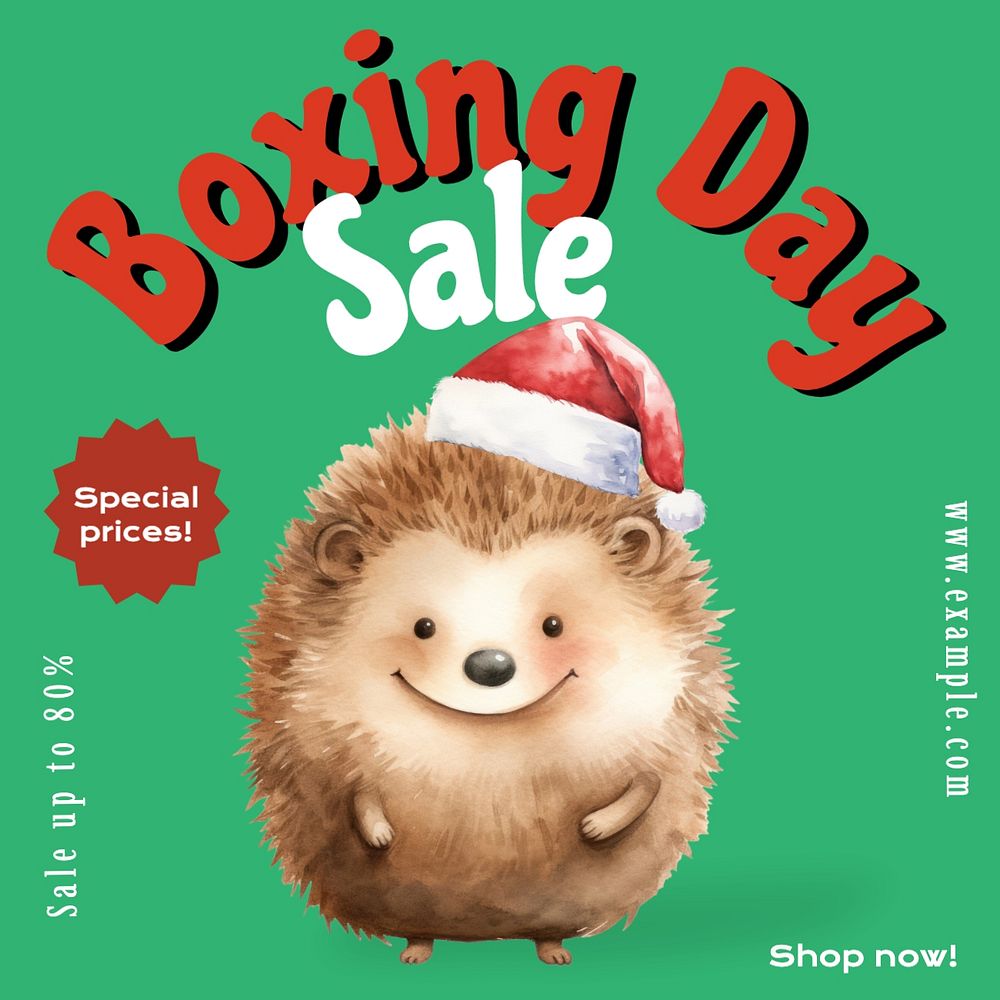 Boxing day sale Instagram post template