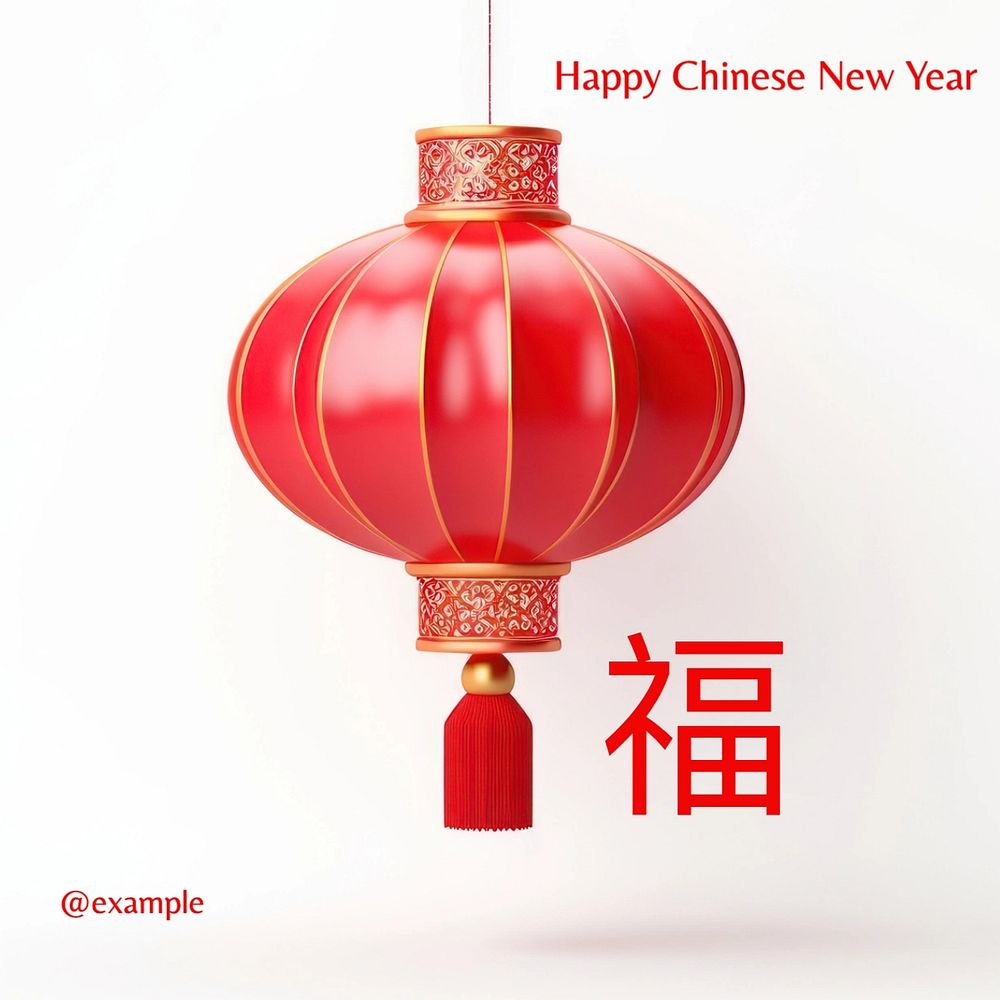 Chinese New Year Instagram post template