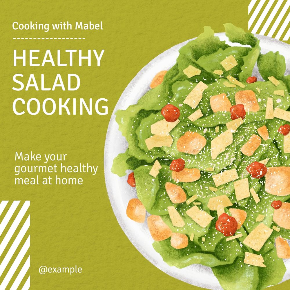 Healthy Cooking Tutorial Instagram post template