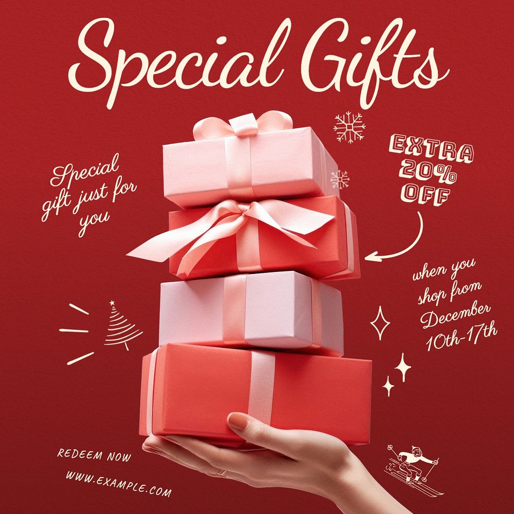 Special gifts Instagram post template