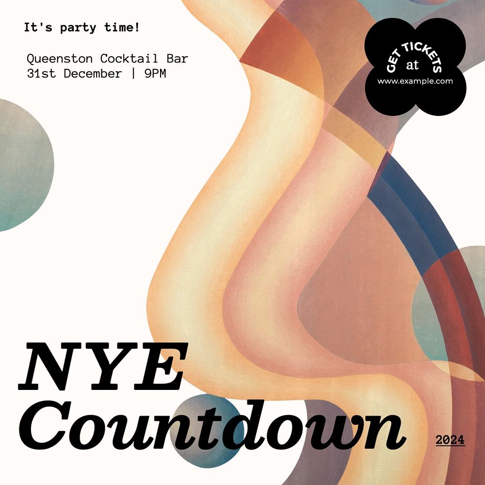 NYE countdown Instagram post template