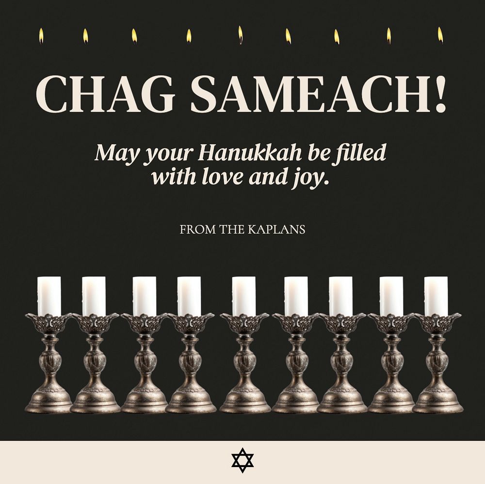 Chag sameach Instagram post template