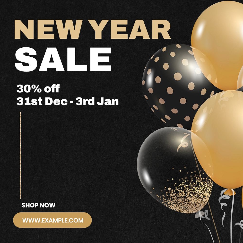 New Year sale Instagram post template