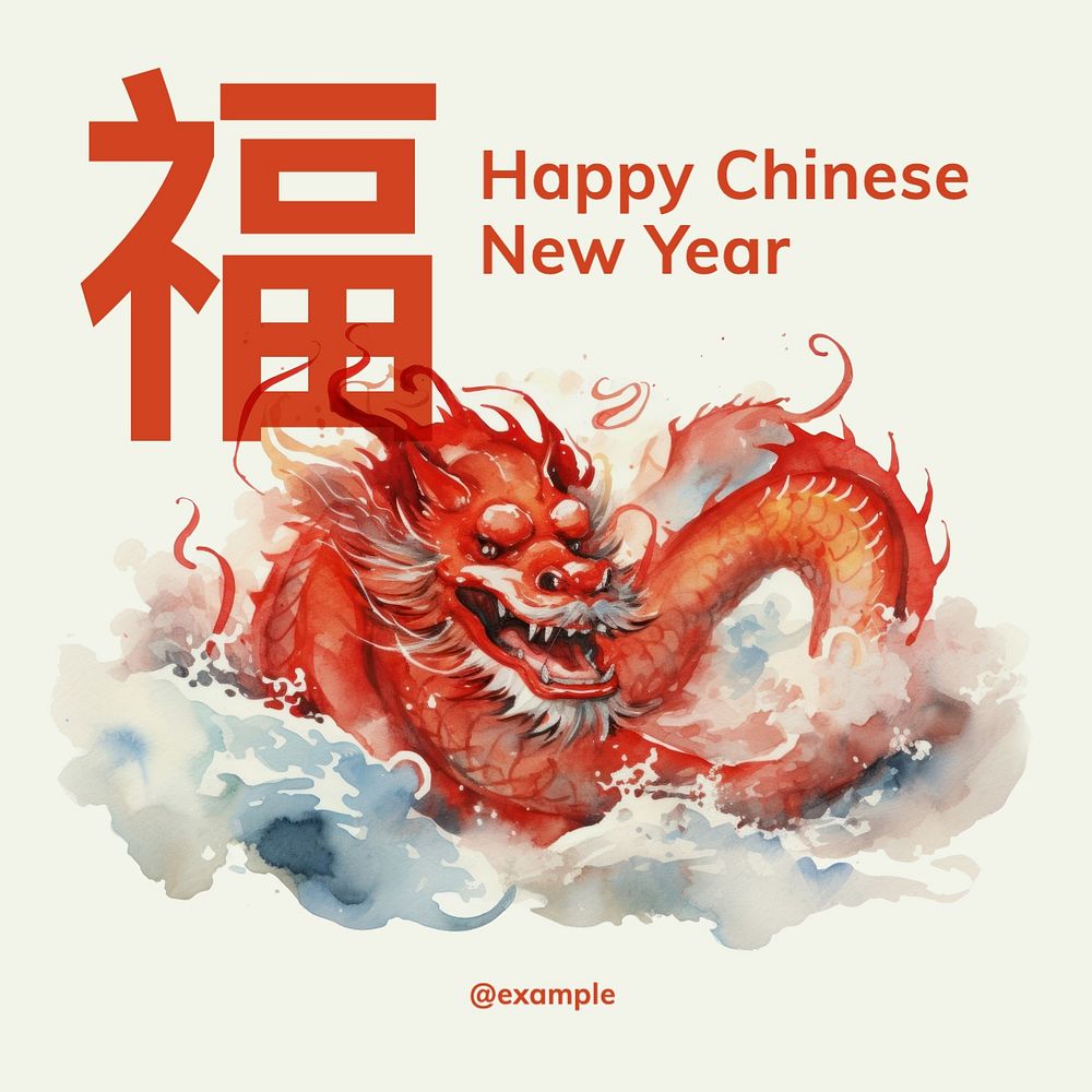 Chinese New Year Instagram post template