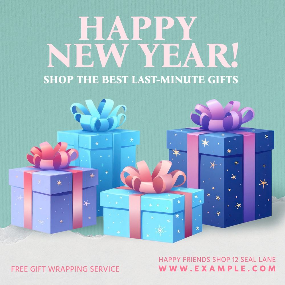 New year sale Instagram post template