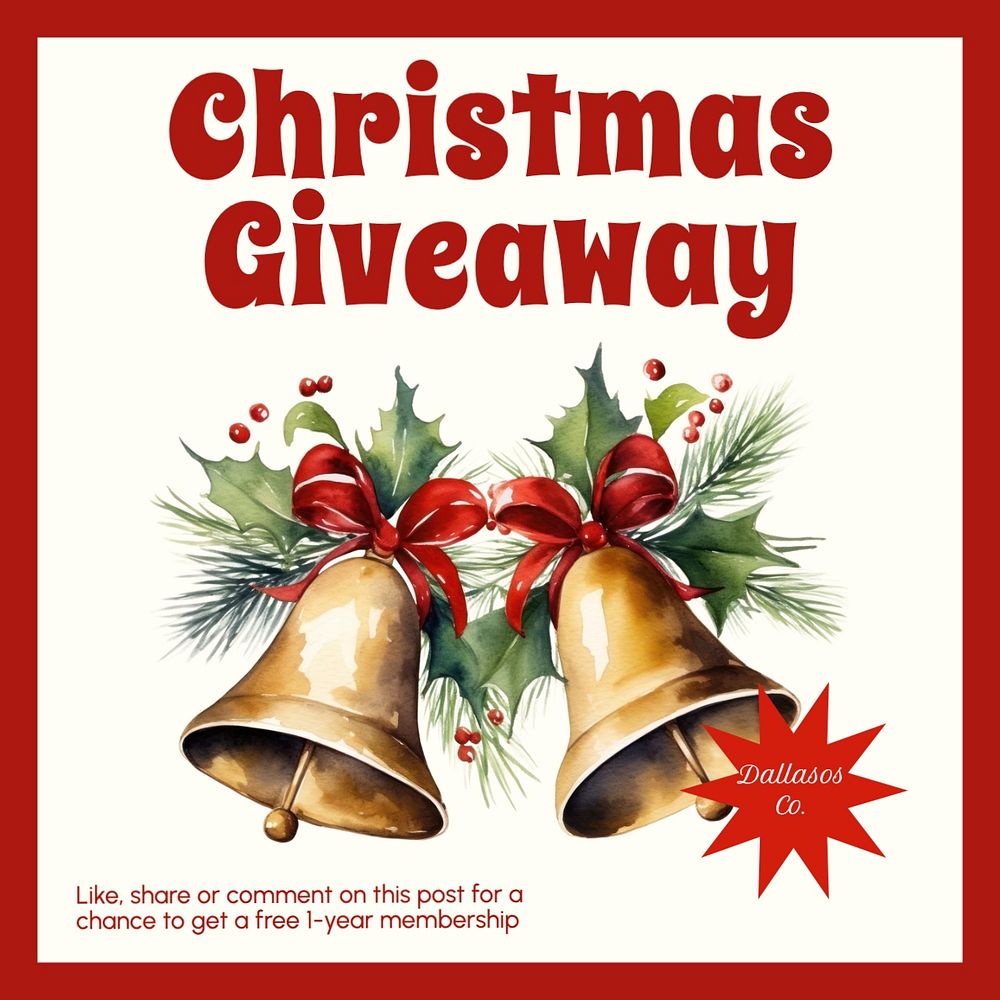 Christmas giveaway Instagram post template