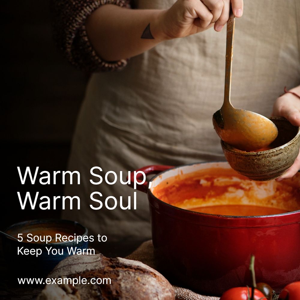 Soup recipe Instagram post template