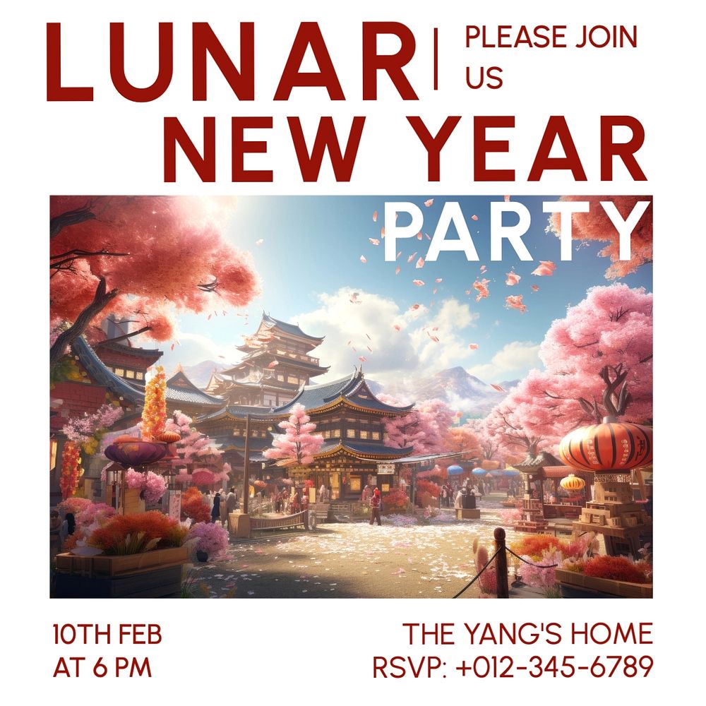 Lunar New Year Instagram post template