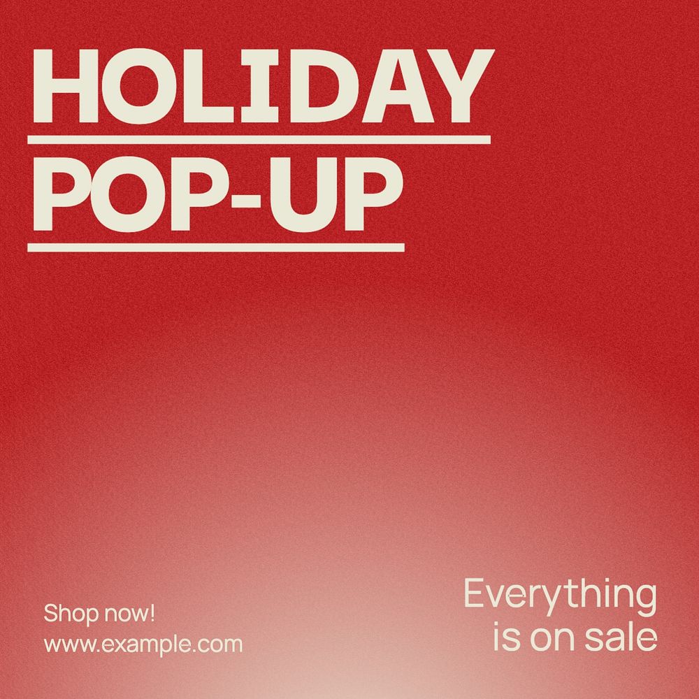 Holiday Pop-up Instagram post template