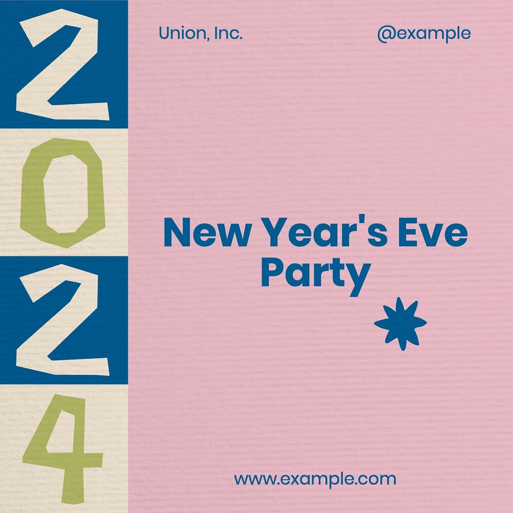 NYE party Instagram post template